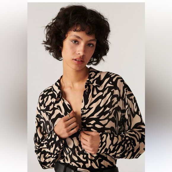 NEW BA&SH gala shirt size M jungle print - Picture 2 of 13